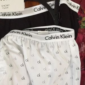 NWOT Calvin Klein sleep shorts set